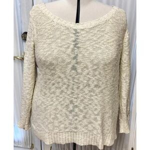 Charlotte Russe. Size 2x cream sheer long sleeve sweater